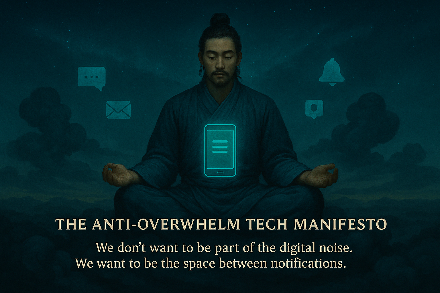 We don't want to be part of the digital noise. We want to be the space between notifications.