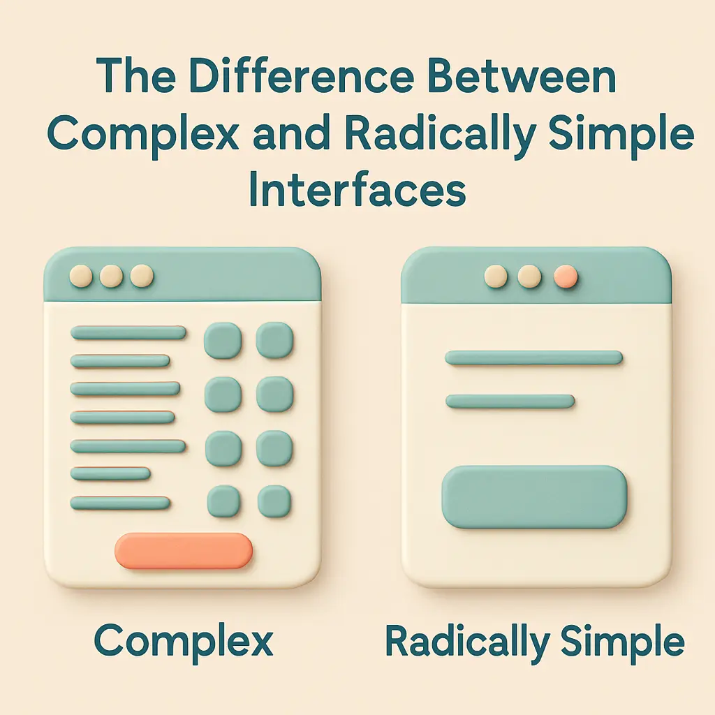Comparison of complex vs simple software interfaces